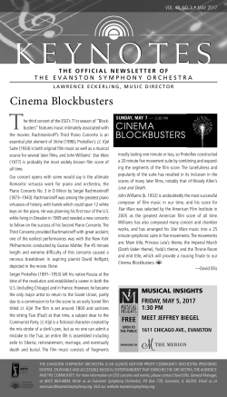 keynotes - Evanston Symphony Orchestra