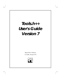 Rogue Wave Tools.h++ V7.0 User`s Guide