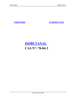 ISOBUTANAL CAS N&deg;: 78-84-2