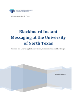 Blackboard Instant Messaging at the University of North