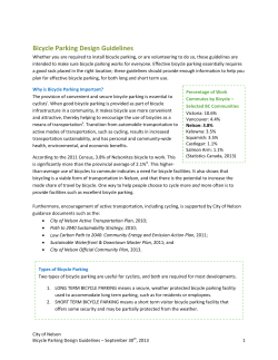Bicycle Parking Design Guidelines
