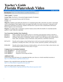 Florida Watersheds Video - Southwest Florida Water Management