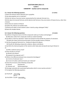 QUESTION BANK (2016-17) CLASS-X CHEMISTRY &ndash; (Carbon and