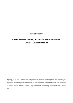 communalism, fundamentalism and terrorism
