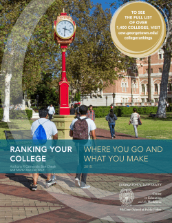 ranking your college where you go and what you make
