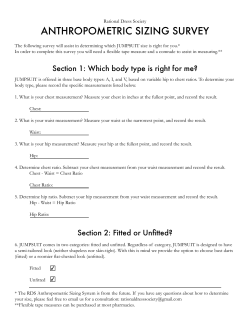 anthropometric sizing survey