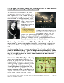 #704 The Defeat of the Spanish Armada &ndash; The Armada departs, with