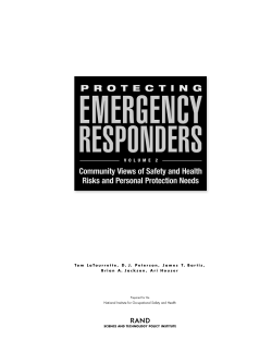 Protecting Emergency Responders, Volume 2: Community Views of