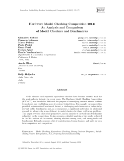 Hardware Model Checking Competition 2014