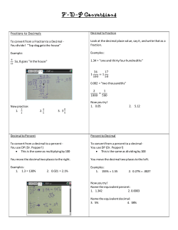 FDP Conversions