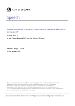 Global economic tsunamis: Coincidence, common shocks or