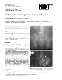 Intestinal radiopacities in a peritoneal dialysis patient