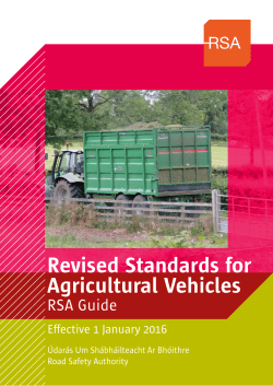 Revised Standards for Agricultural Vehicles