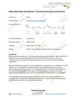 Biotin-Maleimide with Biotrace™ Technical Information