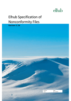 Elhub Specification of Nonconformity Files v1.1b