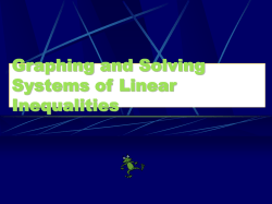3.3 Graphing and Solving Systems of Linear Inequalities