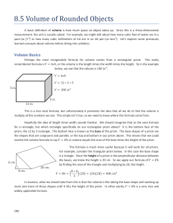 Lesson 8.5: Volume of Rounded Objects