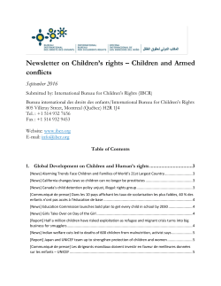 September 2016 - Bureau international des droits des enfants