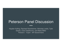 Peterson Panel Discussion