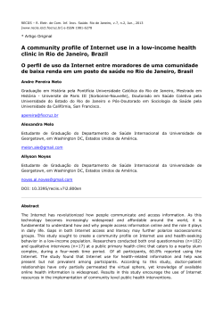 Plano de Desenvolvimento da Gest&atilde;o e do Cuidado: uma