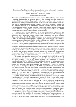 Interactions of speaking rate and prosodic organization in non