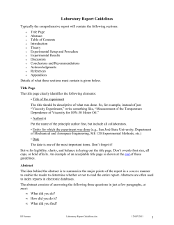 ME 120 Laboratory Report Guidelines