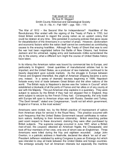 The War of 1812 - Denny