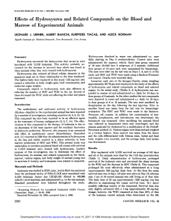 Effects of Hydroxyurea and Related Compounds