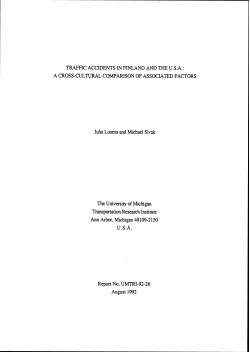TRAFFIC ACCIDENTS IN FINLAND AND THE USA: A