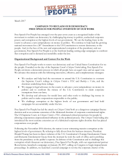 Free Speech For People Organizational Overview