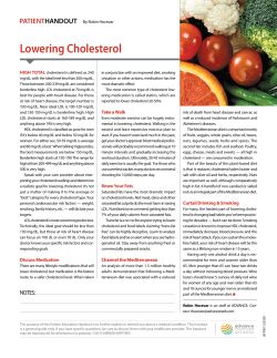Lowering Cholesterol