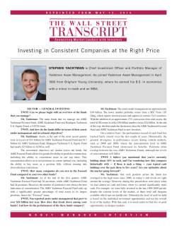 Investing in Consistent Companies at the Right Price