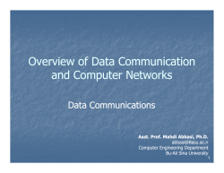 Overview of Data Communication and Computer Networks