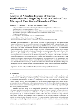 Analysis of Attraction Features of Tourism Destinations in a Mega