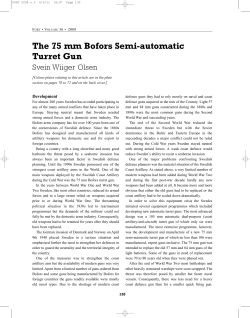 The 75 mm Bofors Semi-automatic Turret Gun