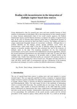 Dealing with inconsistencies in the integration of multiple register