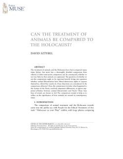 can the treatment of animals be compared to the holocaust?