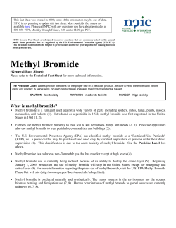 Methyl Bromide - National Pesticide Information Center
