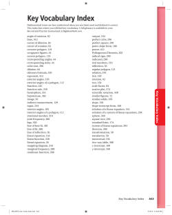 Key Vocabulary Index