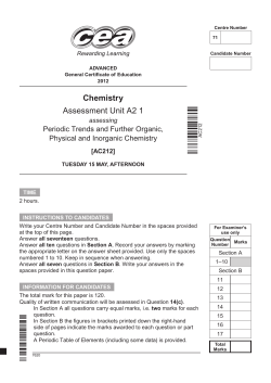 A2 1, Periodic Trends and Further Organic, Physical and