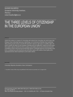 the three levels of citizenship in the european union1