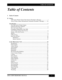 Education Manual - Arctic Winter Games