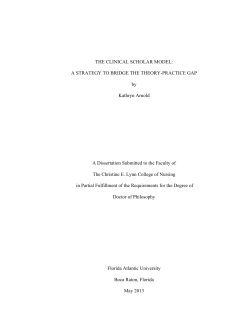 THE CLINICAL SCHOLAR MODEL: A STRATEGY TO BRIDGE THE