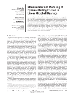 Measurement and Modeling of Dynamic Rolling Friction in Linear