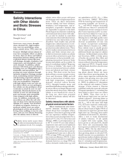 Salinity Interactions with Other Abiotic and Biotic Stresses in Citrus