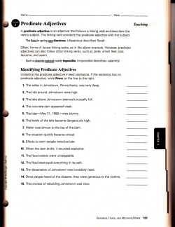 e Predicate Adjectives