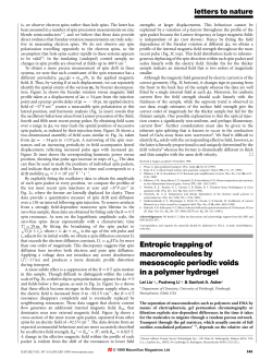Entropic trapping of macromolecules by mesoscopic