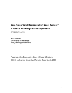 Does Proportional Representation Boost Turnout? A Political