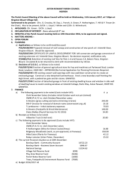 Ammended - Aston Rowant Parish Council