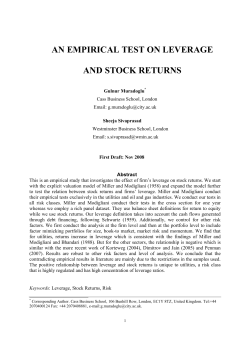 AN EMPIRICAL TEST ON LEVERAGE AND STOCK RETURNS